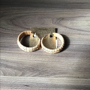 Tan Natasha Hoop Earrings